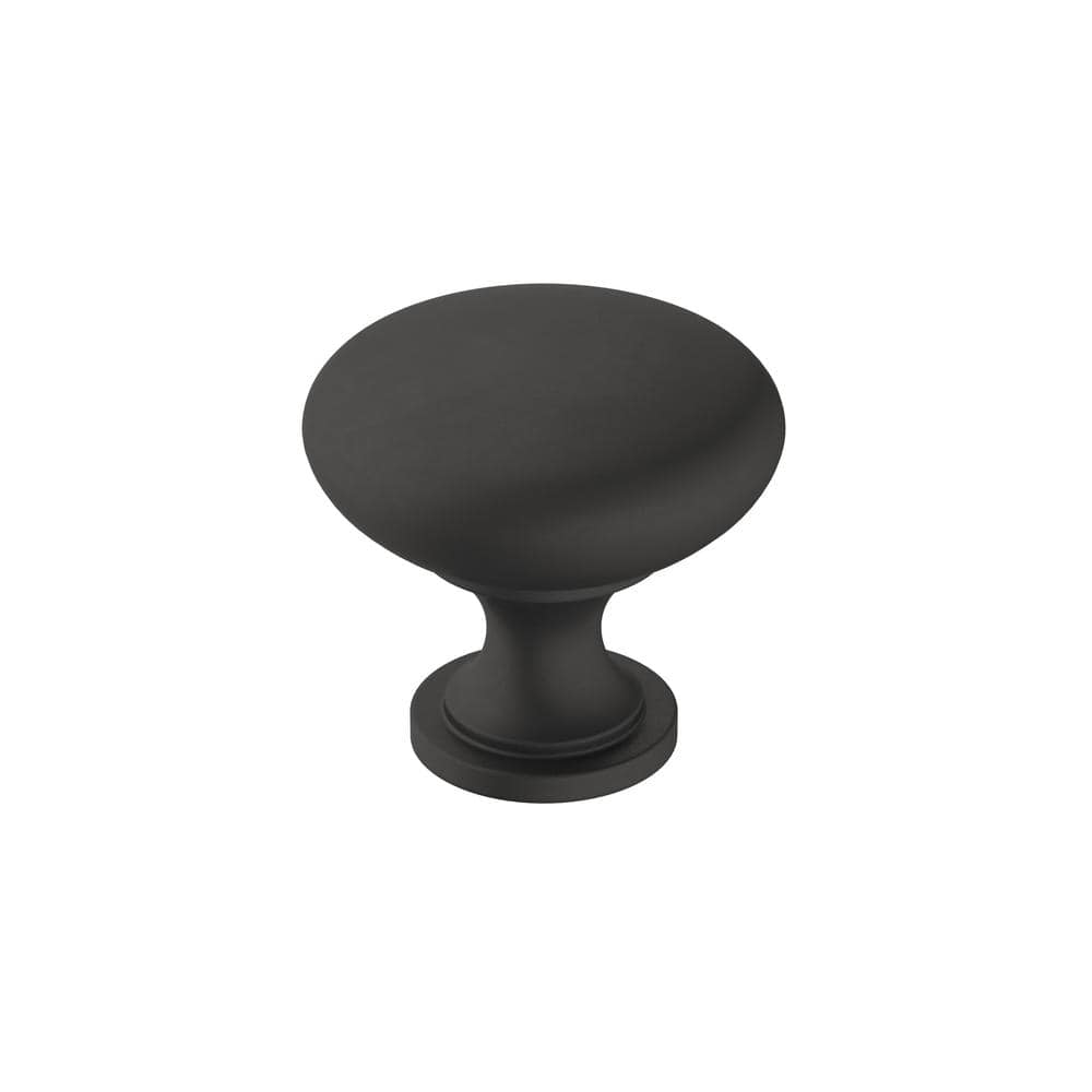 Era 1-1/4 in. (32mm) Traditional Matte Black Round Cabinet Knob