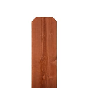 5/8 in. x 5-1/2 in. x 6 ft. Red-Stained Fir Dog-Ear Fence Picket