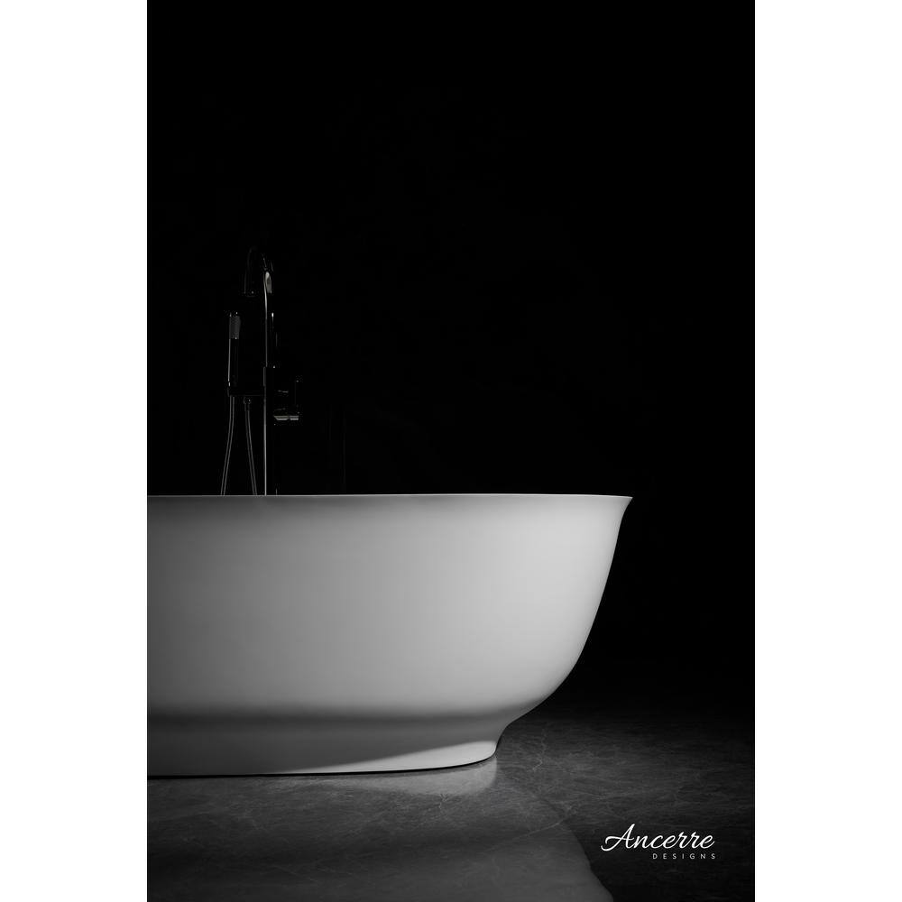 Fiore 67'' Matte White Acrylic Freestanding Bathtub