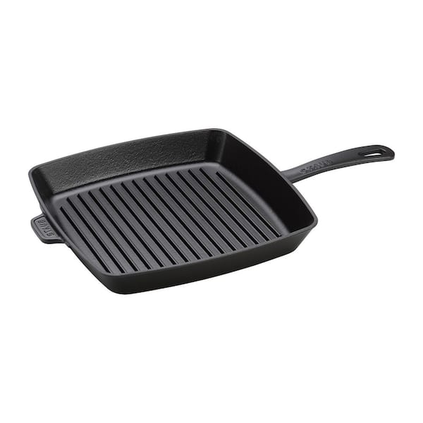 staub Cast Iron 12 in. Square Grill Pan - Black