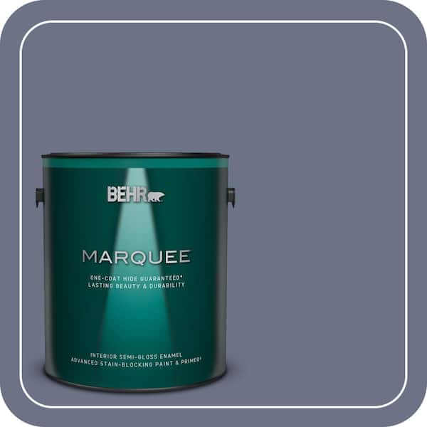 BEHR MARQUEE 1 gal. #PPU16-17 Blue Aura One-Coat Hide Semi-Gloss Enamel Interior Paint & Primer