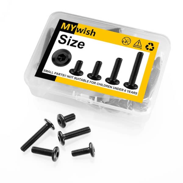 M6 x 45 mm Black Oxide Stainless Steel Hex Socket Cap Head Socket Head Cap Screws (20-Pack)