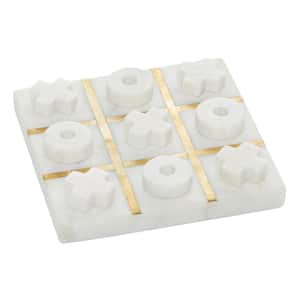 White Marble Contemporary Game Set