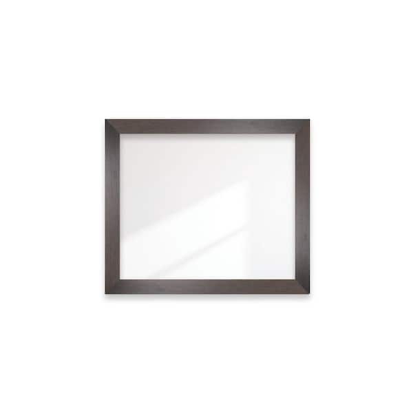 BrandtWorks Modern Farmhouse Dark Brown Accent Framed Wide Wall Mirror 34 in. W x 40 in. H