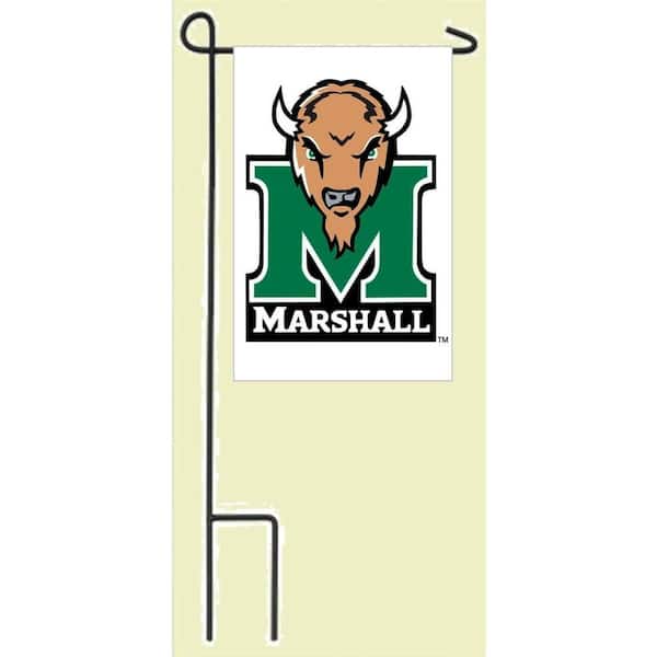 1 ft. x 1-1/2 ft. Marshall University 2-Sided Garden Flag with 3-2/3 ft. Metal Flagpole
