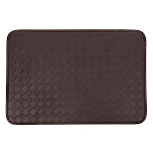 Checkered Boxes 20 in. X 30 in. Brown Anti-Fatigue Mat