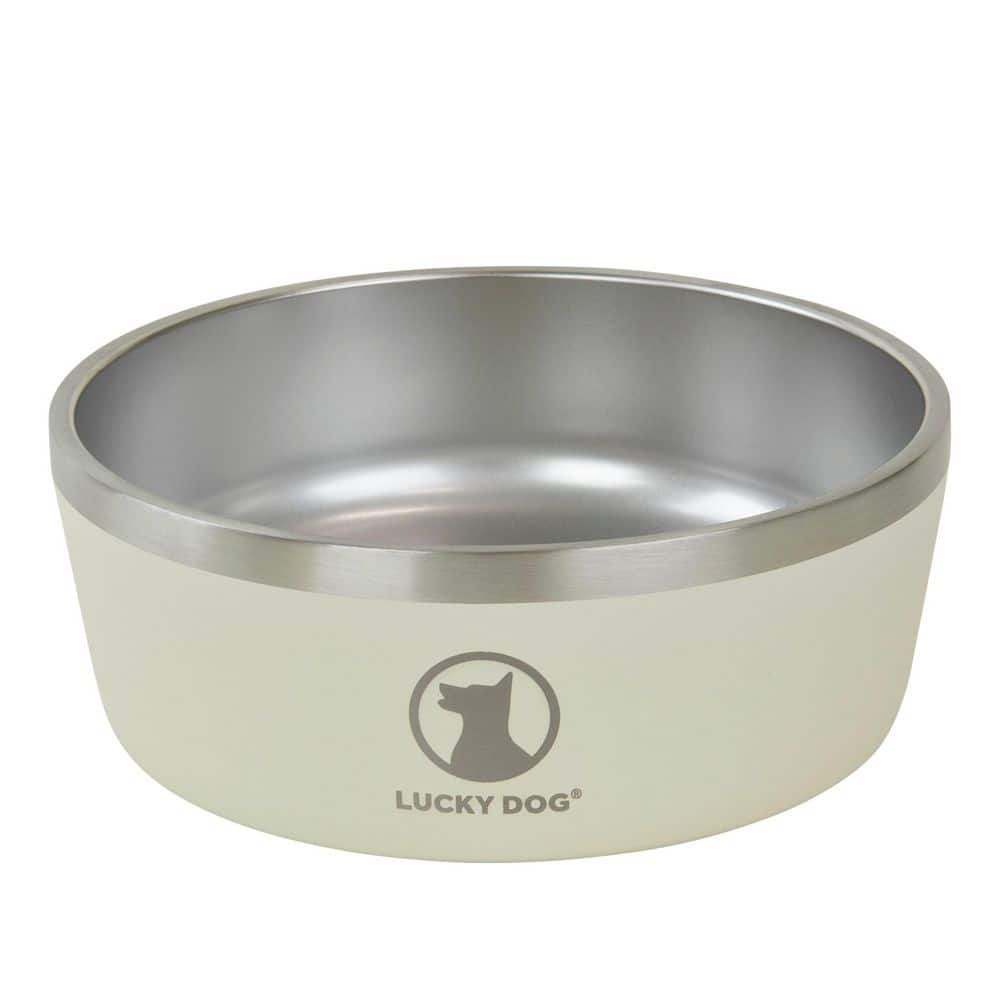 Indulge Series 40 oz./5-Cup Beige Metal Dog Bowl, Non-Slip, Double-Wall, Powder Coat Finished 18/8 Stainless-Steel price history on PriceWatchPro