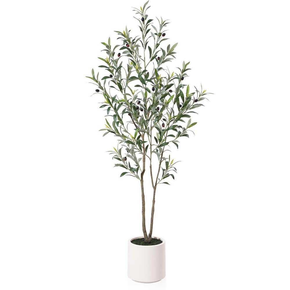 5 ft. Artificial Olive Tree in Pot