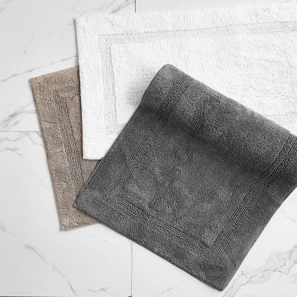 Peniston White Cotton Tufted Bath Rug Runner 60" x 22"