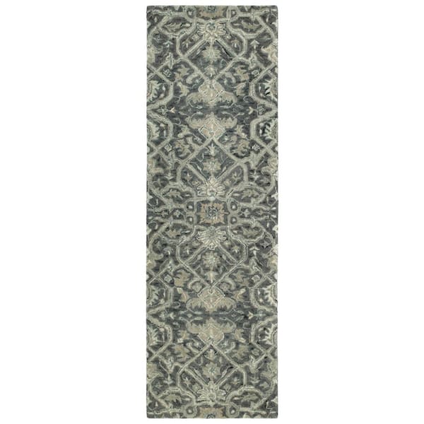 Kaleen Chancellor Graphite 3 ft. x 8 ft. Runner Rug