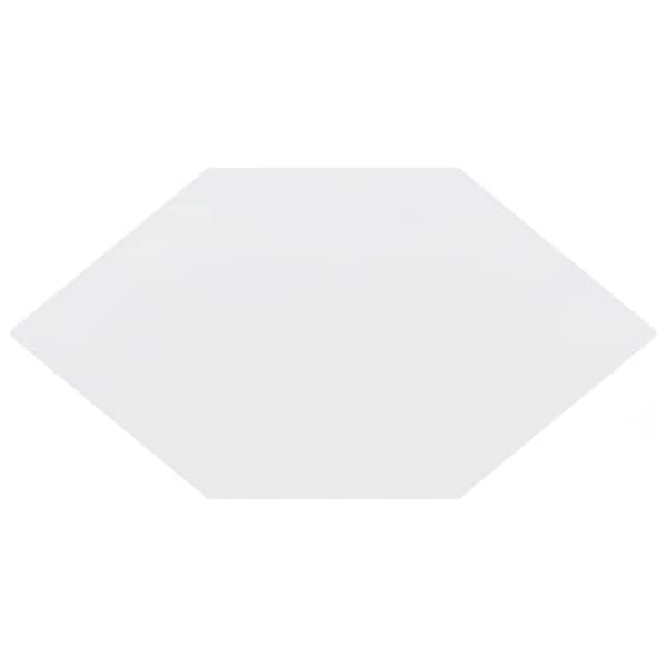 Merola Tile Textile Basic Kayak White 6-5/9 in. x 12-3/4 in. Porcelain Floor and Wall Take Home Tile Sample
