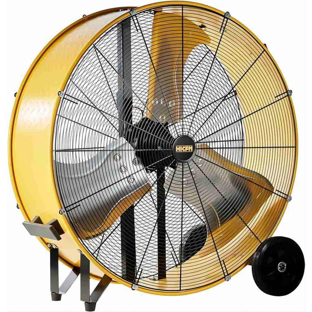 36 in. 2 Speeds Drum Fan in Yellow with Powerful 4/5 HP Motor, Commercial or Industrial Fan, Turbo Blade, Low Noise price history on PriceWatchPro