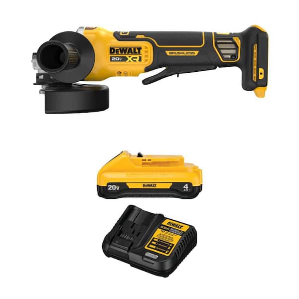 20V Max XR Lithium-Ion Brushless Cordless 4-1/2 in.-5 in. Grinder with 20V Compact 4.0Ah Battery and 12V/20V MAX Charger