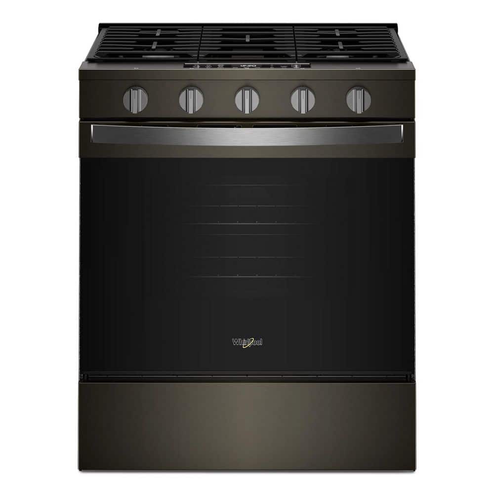 30 in. 5-Burners Slide-In Gas Range in Black Stainless with Air Cooking Technology price history on PriceWatchPro