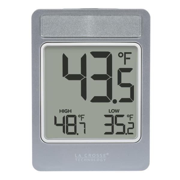 La Crosse Technology Digital Window Battery Operated Thermometer with Daily Records