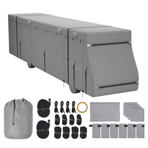 Class A RV Cover, 40-43 ft. Motorhome Cover, Waterproof, Windproof and Rip-Stop, Non-woven Fabric Motorhome RV Cover