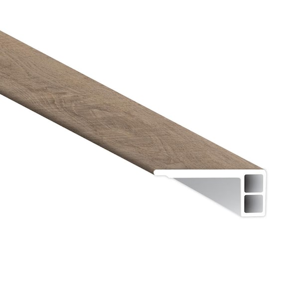 A&A Surfaces Rustic Pecan 3/4 in. T x 1.77 in. W x 94 in. L Luxury Vinyl Flush Stair Nose Eased-Edge Molding