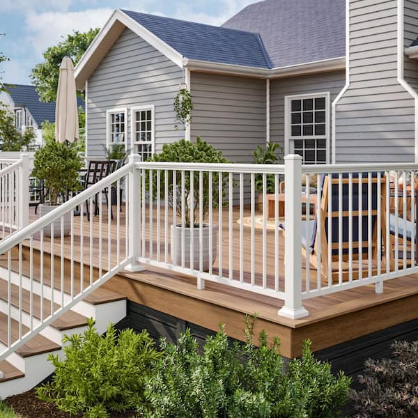 Aria Railing 42 in. x 69.43 in. White Powder Coated Aluminum