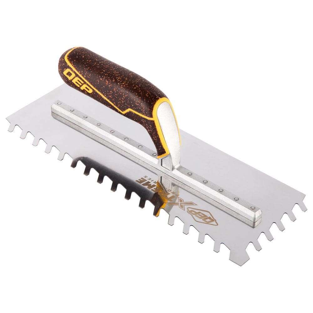 Xtreme Pro-Series 12 in. x 4.5 in. Steel Blade Large-Format Tile Slant Notched Flooring Trowel price history on PriceWatchPro