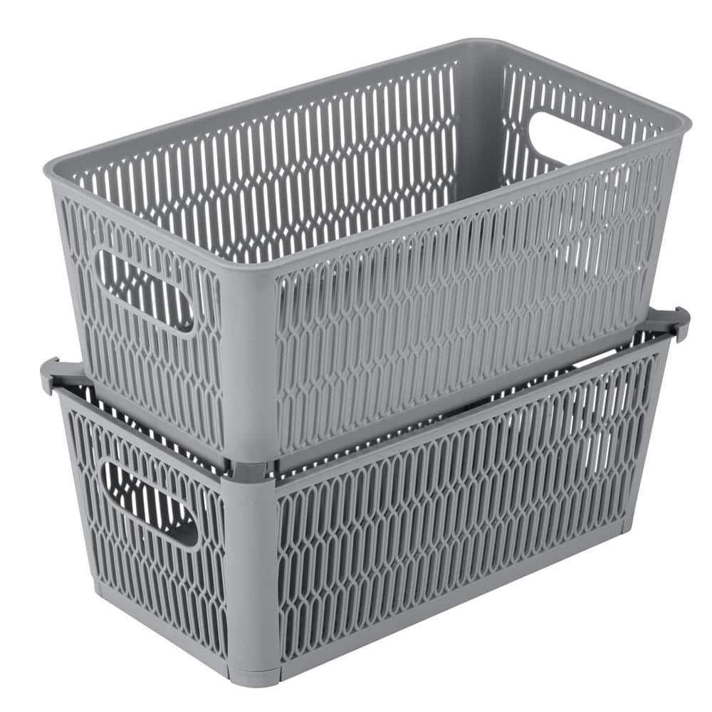 Simplify 12.52-in x 4.06-in Gray Plastic Stackable Drawer Divider in the Drawer  Organizers department at