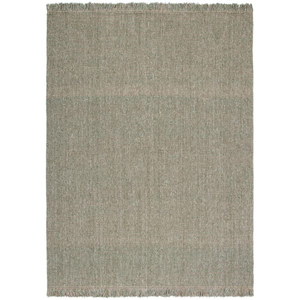 SAFAVIEH Natural Fiber Green/Beige 8 ft. x 10 ft. Woven Thread Area Rug