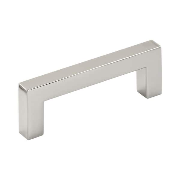 Amerock Monument 3 in. (76mm) Modern Polished Nickel Bar Cabinet Pull