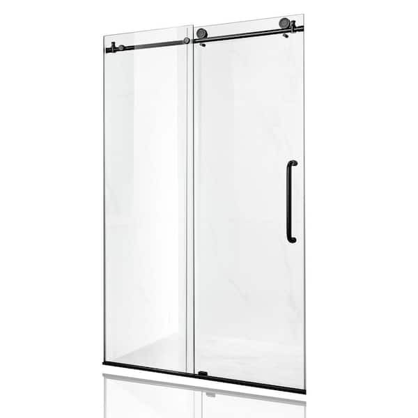 ANZZI Leon 48 in. W x 76 in. H Sliding Frameless Shower Door