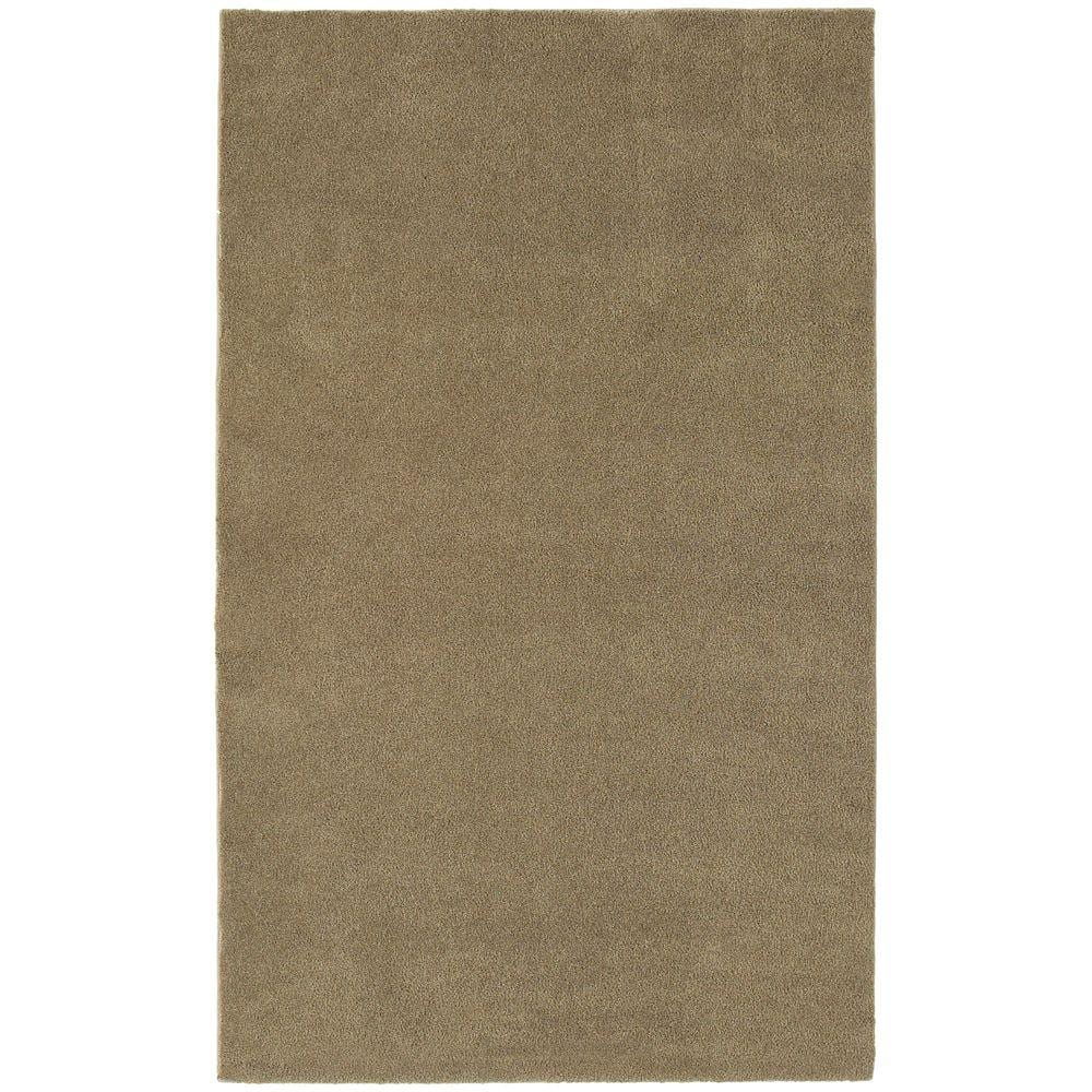 Taupe 5' x 8' Stain-Resistant Synthetic Shag Rug