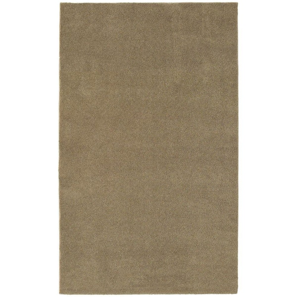 Garland Rug Washable Room Size Bathroom Carpet Taupe 5 ft. x 8 ft. Area Rug