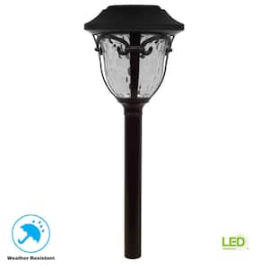 Solar Bronze Outdoor Integrated LED Landscape Path Light with Water Glass Lens