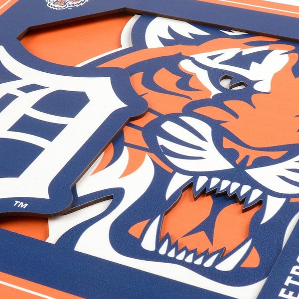 MLB Detroit Tigers 3D Logo Series Wall Art - 12x12 2507118 - The