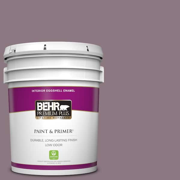 BEHR PREMIUM PLUS 5 gal. #BNC-20 Purple Rubiate Eggshell Enamel Low Odor Interior Paint & Primer