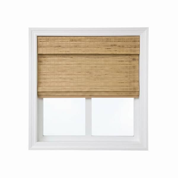 Tortuga Natural Light Filtering Cordless Bamboo Roman Shade-36 in. W x 72 in. L