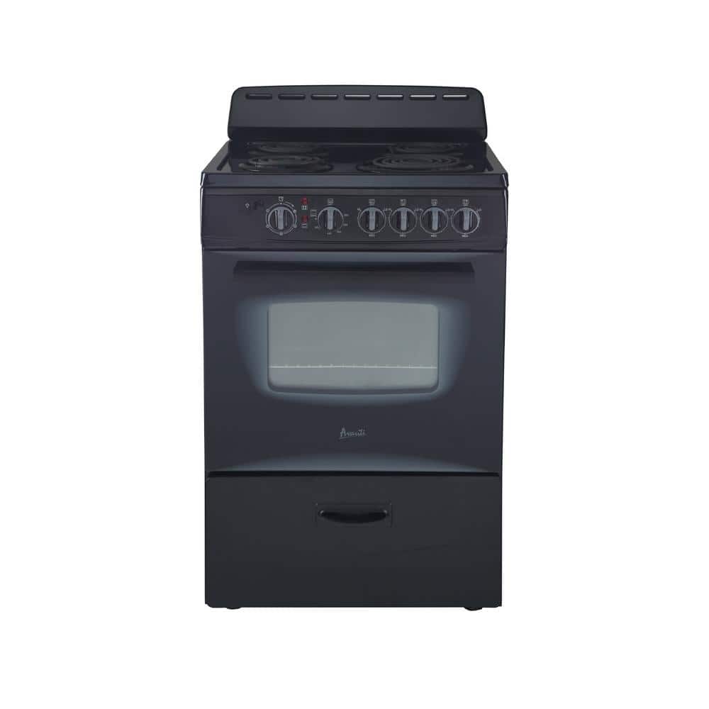 Avanti 24 in. 2.6 cu. ft. Single Oven Electric Range in Black