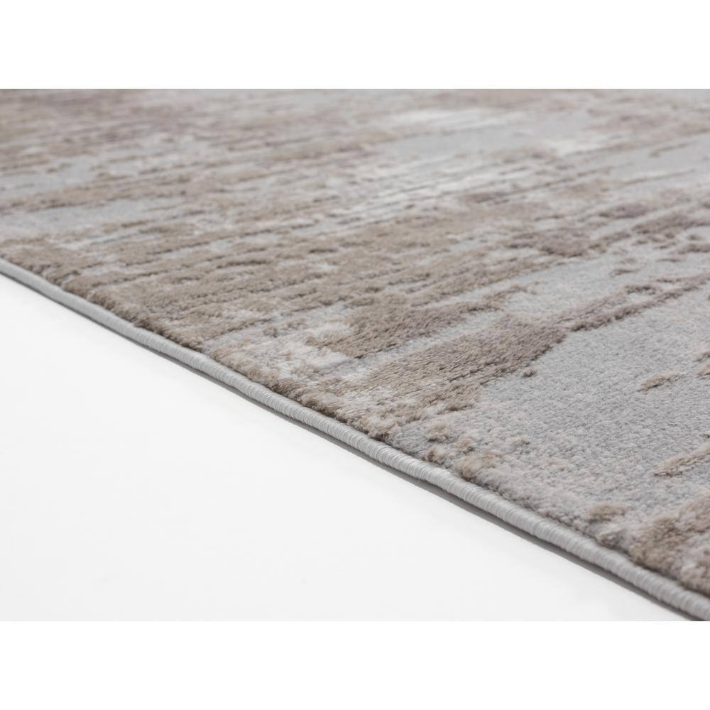 Abstract Wheat 63" x 86" Synthetic Stain-Resistant Area Rug