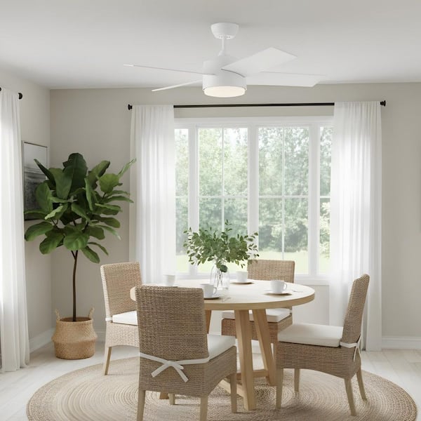 Light Pro 44 in. Integrated LED Indoor White Ceiling Fan Light with Remote