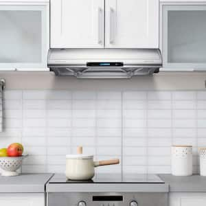 30 in. Ducted Under Cabinet Range Hood with 3-Way Venting Incandescent Lamp Self-Clean in Stainless Steel