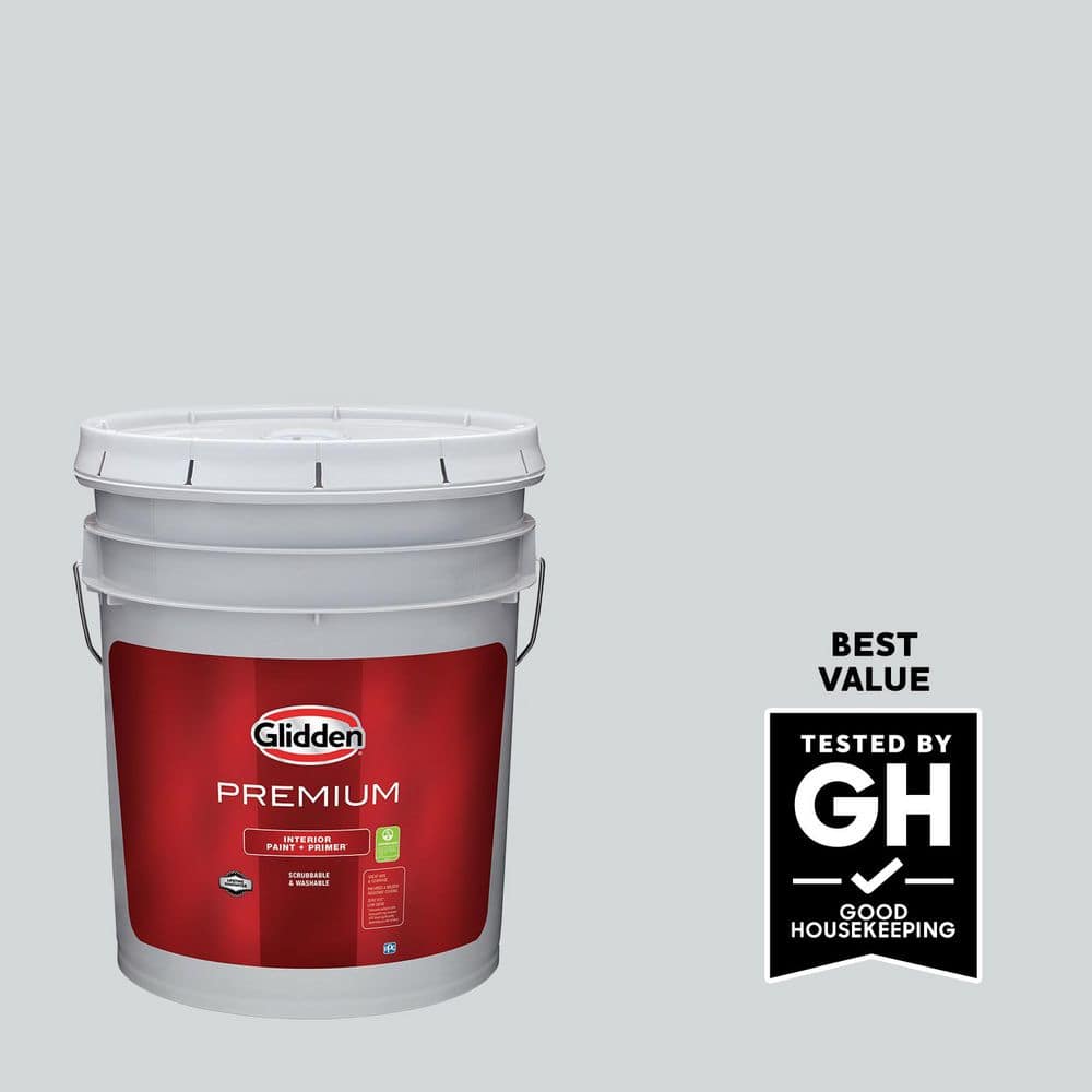 Glidden Premium 5 gal. PPG0993-1 Peregrine Flat Interior Latex Paint ...
