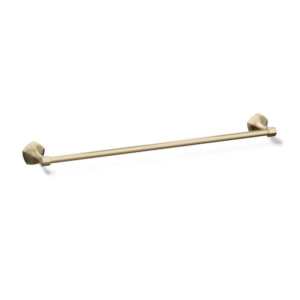 Occasion 24 in. Wall Mounted Towel Bar in Vibrant French Gold