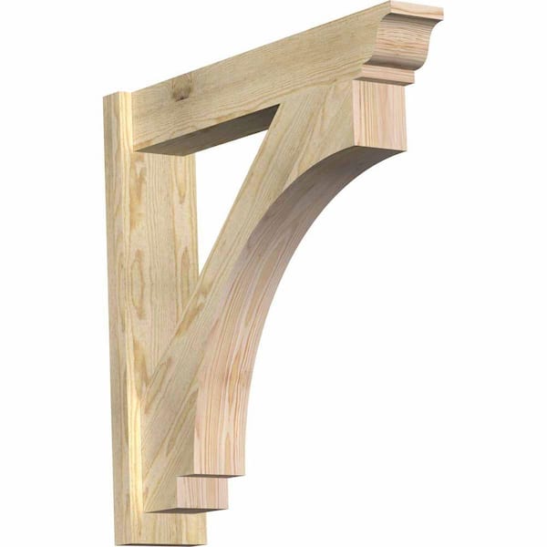Ekena Millwork 6 in. x 30 in. x 30 in. Douglas Fir Imperial Traditional Rough Sawn Outlooker
