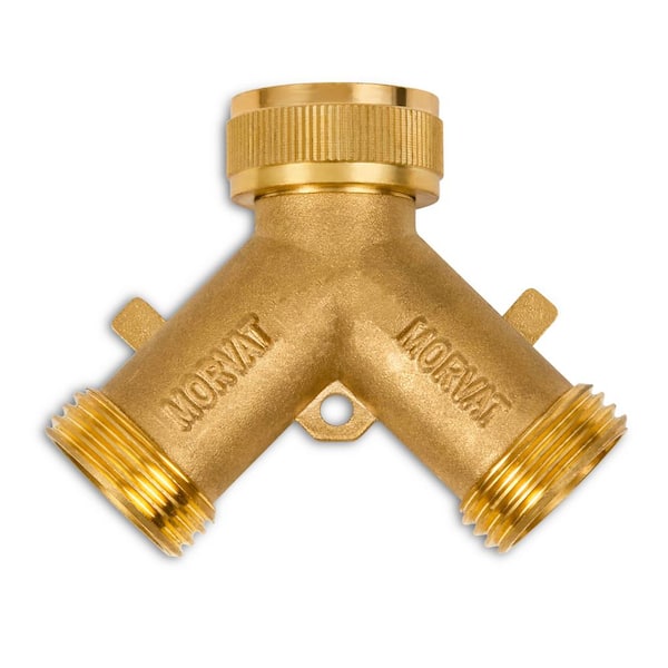 Hose Splitter Garden Tap Water Valve Double Connector Brass Adapter Y Switch New