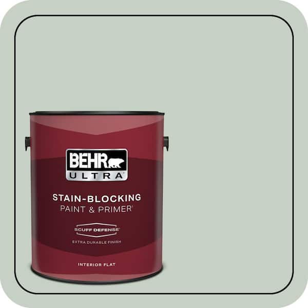 BEHR ULTRA 1 gal. #N400-2 Frosted Sage Extra Durable Flat Interior Paint & Primer