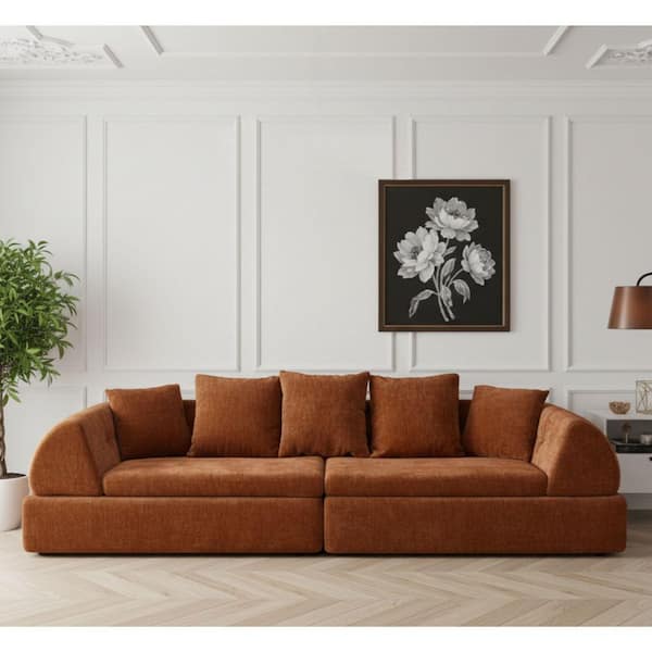 Noble House Aldwick Modern 104.33 in. Fabric Upholstery Rectangle