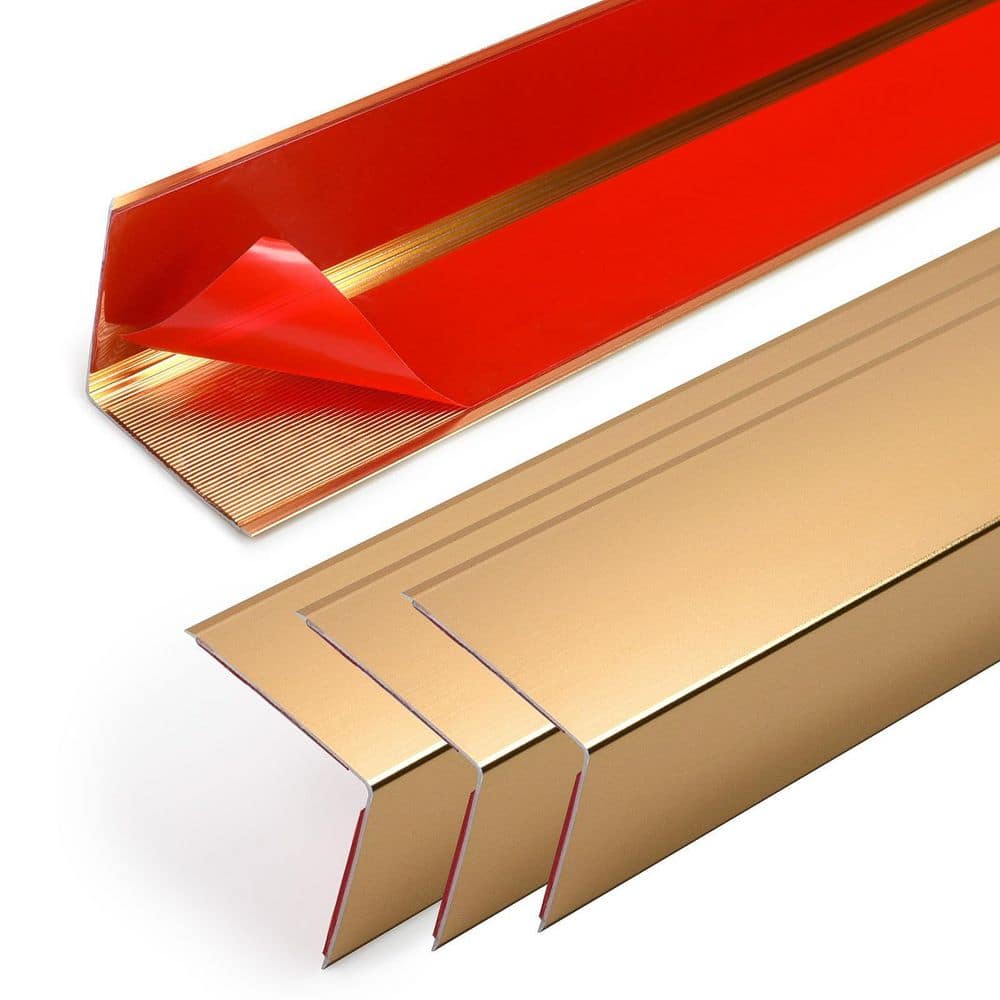 4-Pack 1 in. x 3.75 ft. Copper Gold Metal Corner Protectors, Aluminum Self Adhesive Corner Guards, Drywall Corner Bead price history on PriceWatchPro