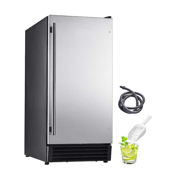 Undercounter Built-in Ice Maker 50 Lbs. /Day Under Counter Ice Maker Machine with Pump Reversible Door Stainless Steel