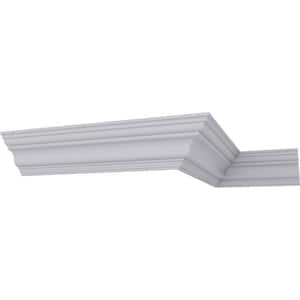 SAMPLE - 4-3/4 in. x 12 in. x 4-3/4 in. Polyurethane Tristan Traditional Crown Moulding