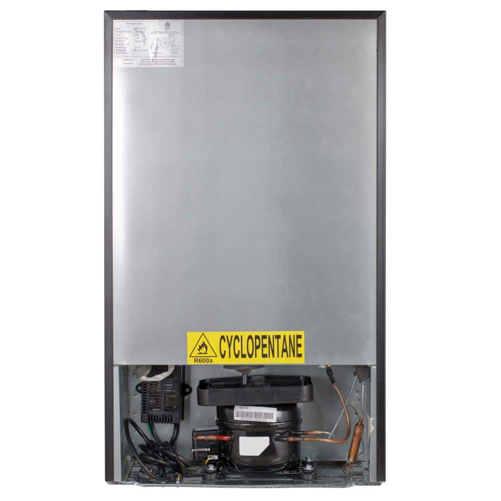 Stainless Steel 105-Can Beverage Cooler with Reversible Glass Door
