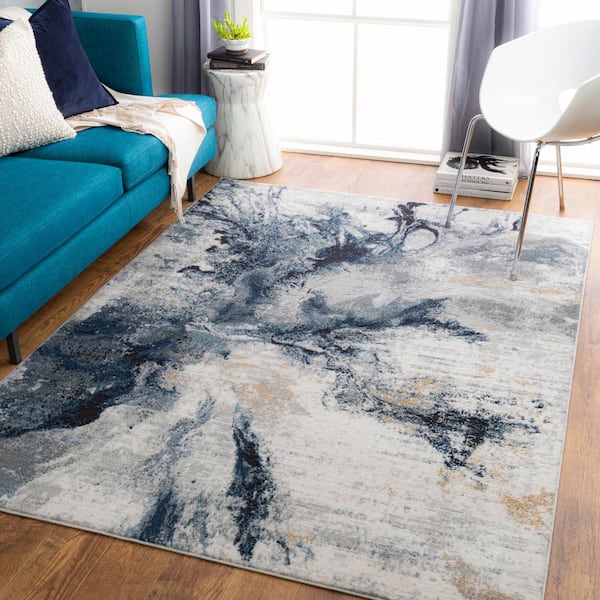 Hopewell Blue 5 ft. x 7 ft. Indoor Area Rug