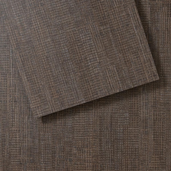 Lucida Surfaces FabCore Pine Cone 28 MIL x 12 in. W x 24 in. L Glue Down Waterproof Vinyl Tile Flooring (36 sqft/case)