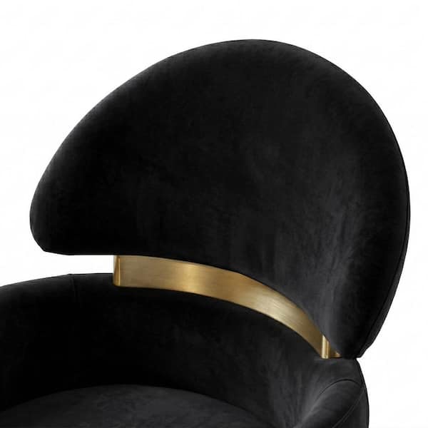 Furniture of America Varand Contemporary Black/Matte Gold Fabric